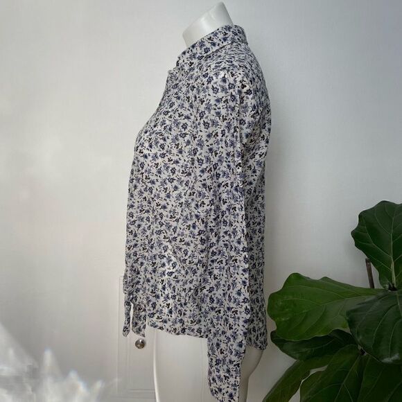 J Jill Floral Button Down Long Sleeve - Picture 3 of 8